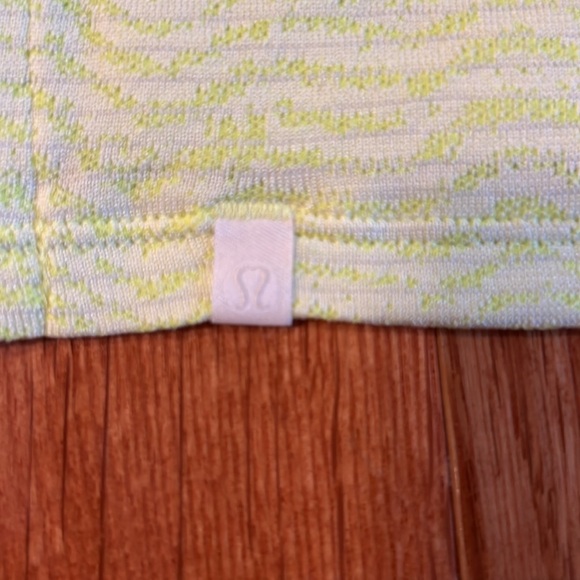 Lululemon Cropped Tank Top Neon Heathered Yellow Train To Be Size 4 - Picture 4 of 4